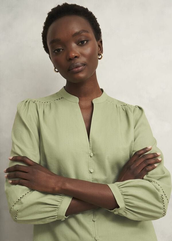 Hobbs Emberlynn Blouse Pale Sage