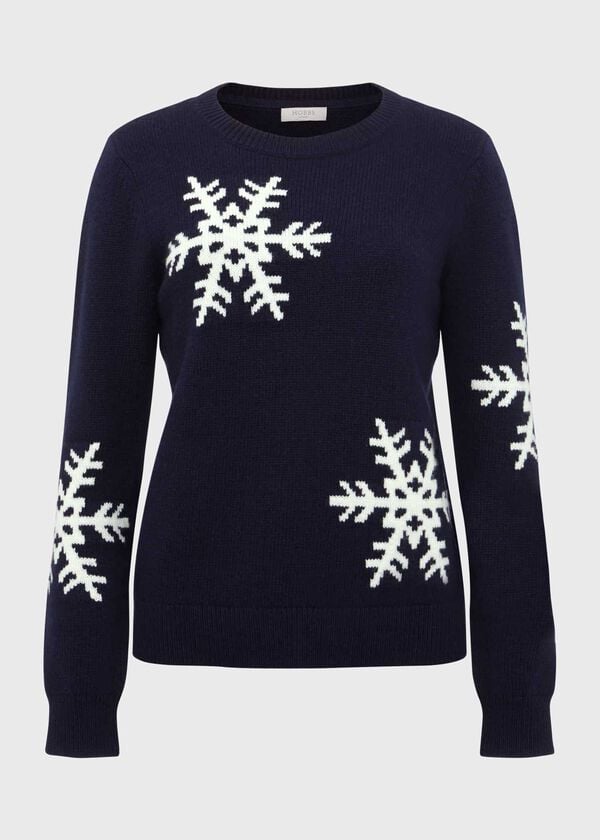 Hobbs Emberlynn Jumper With Alpaca Navy Ivory