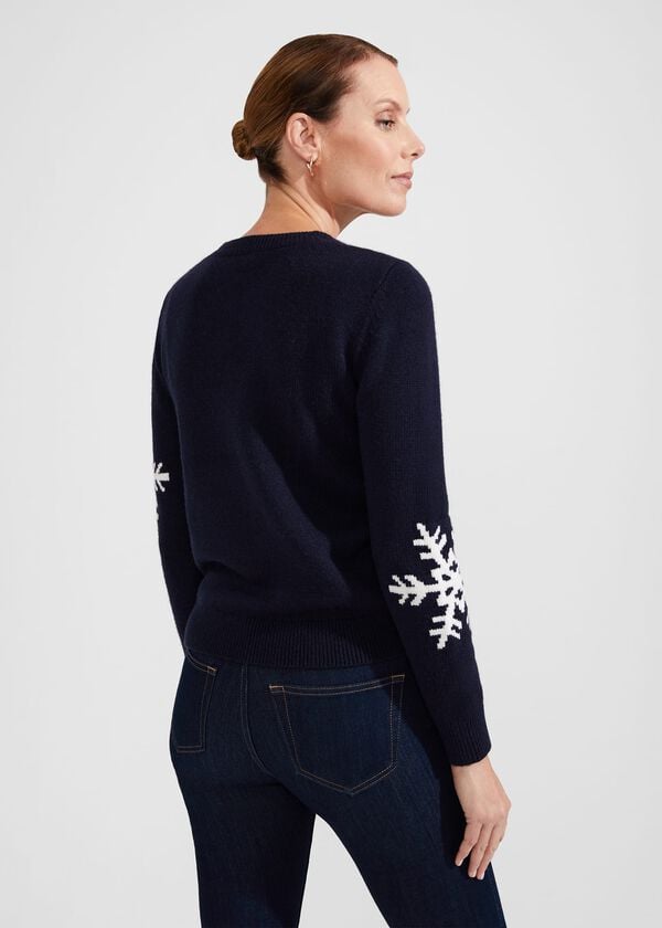 Hobbs Emberlynn Jumper With Alpaca Navy Ivory