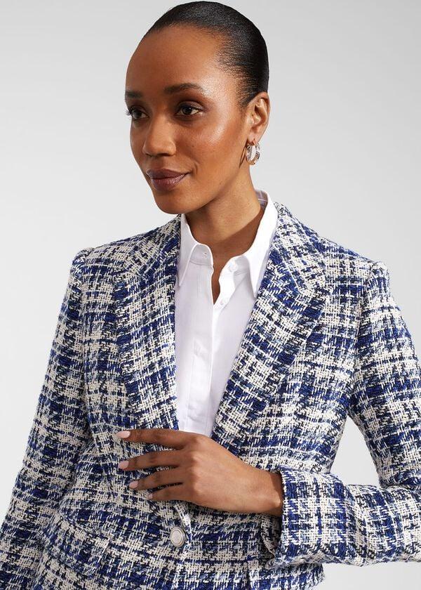 Hobbs Emerson Cotton Blend Jacket Blue Multi