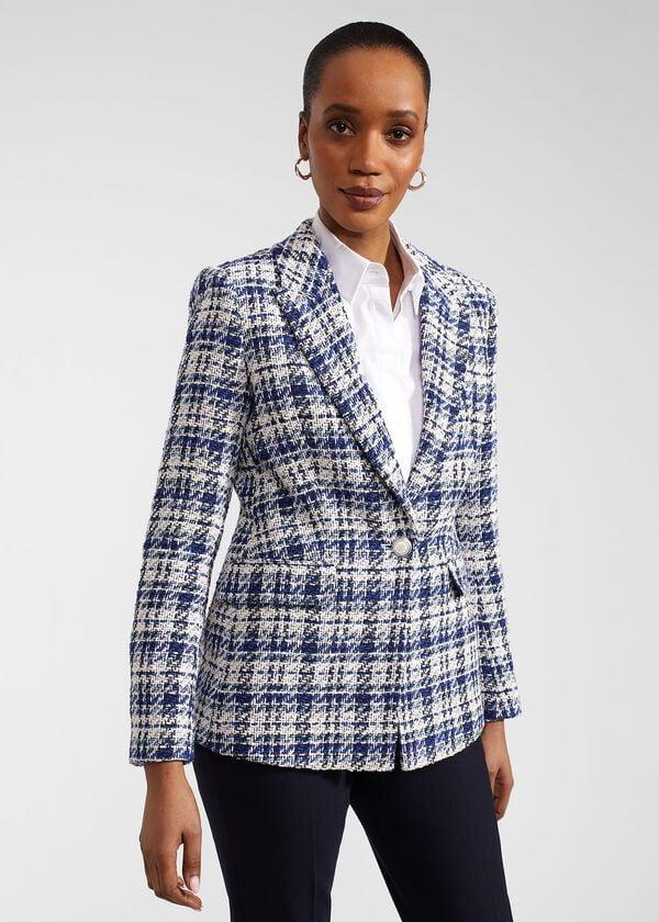 hobbs Emerson Cotton Blend Jacket Blue Multi
