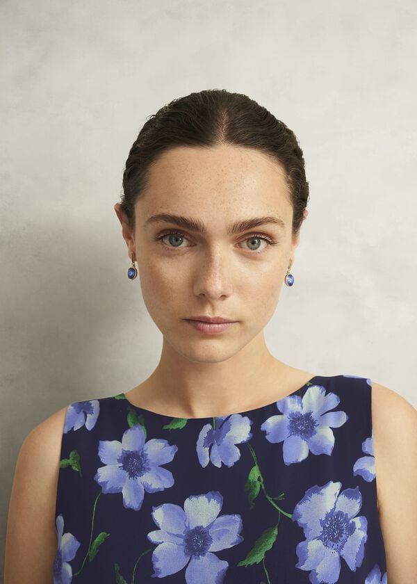 Hobbs Emi Earrings Gold Blue