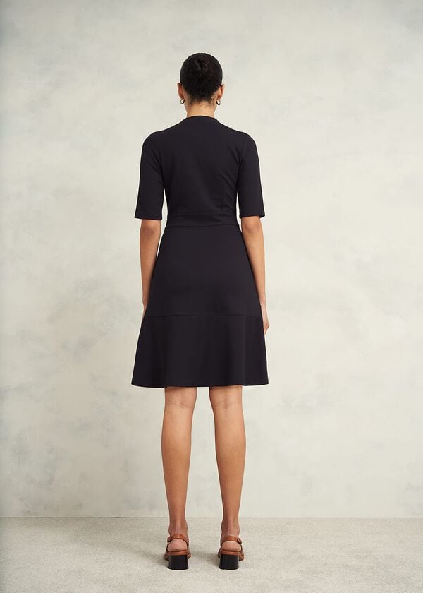 Hobbs Emilia Ponte Dress Navy