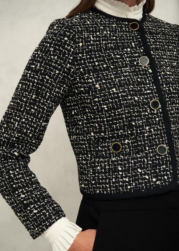 Hobbs Emilia Tweed Jacket Black Ivory