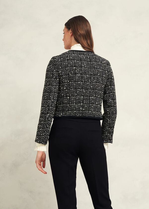 Hobbs Emilia Tweed Jacket Black Ivory