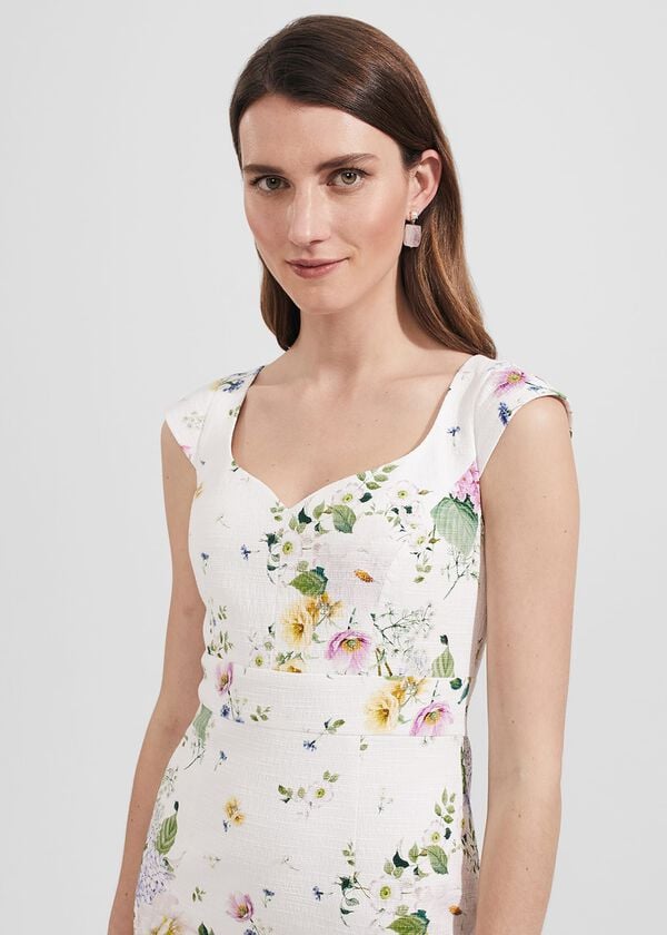 Hobbs Emmaline Dress Ivory Multi