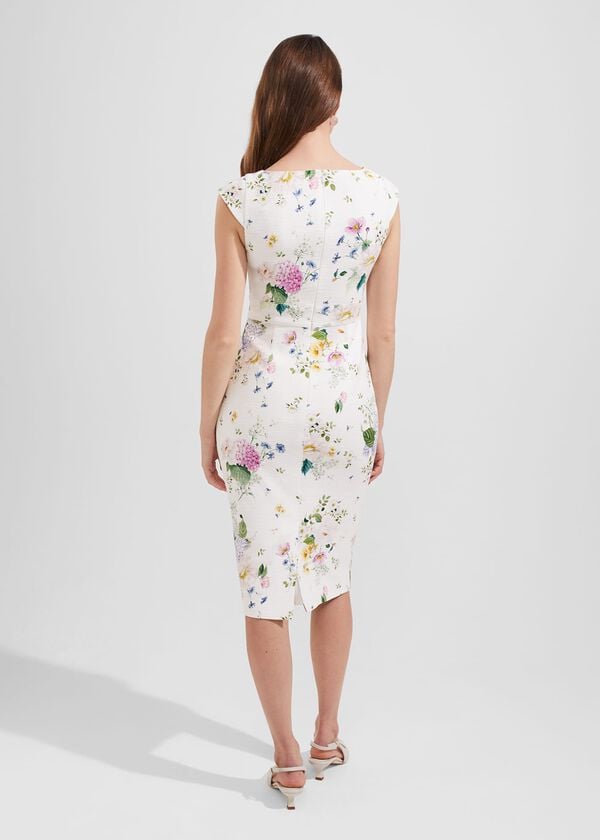 Hobbs Emmaline Dress Ivory Multi