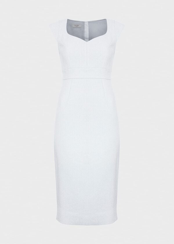 Hobbs Emmaline Tweed Dress Pale Blue