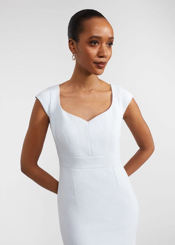 Hobbs Emmaline Tweed Dress Pale Blue