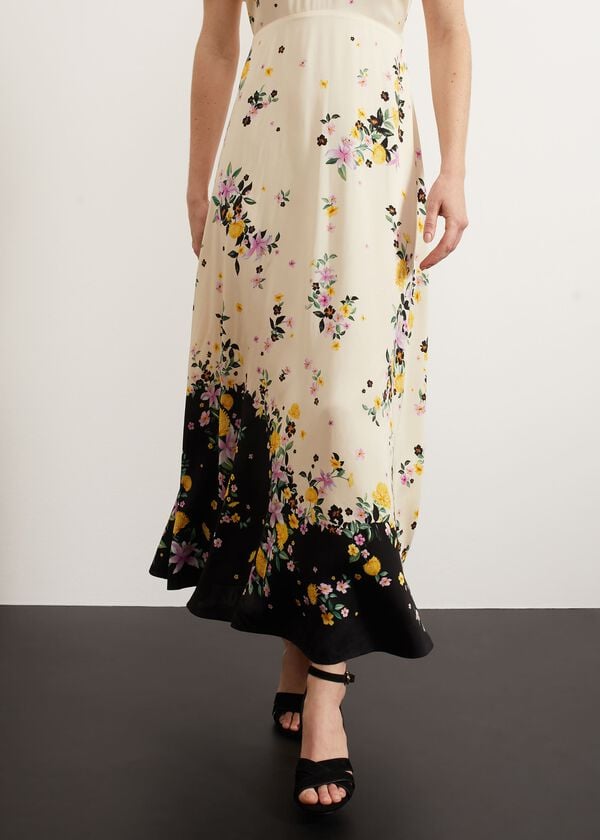 Hobbs Emmetts Dress Cream Multi