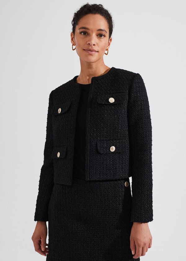Hobbs Emmy Jacket With Wool Black