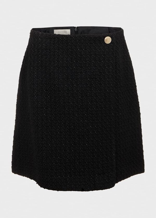 Hobbs Emmy Skirt With Wool Black