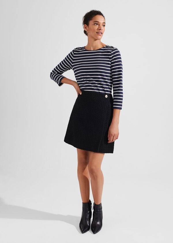 Hobbs Emmy Skirt With Wool Black