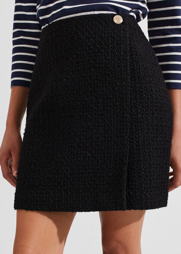 Hobbs Emmy Skirt With Wool Black