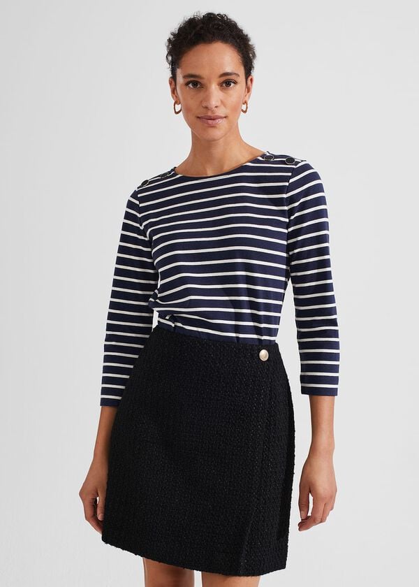 hobbs Emmy Skirt With Wool Black