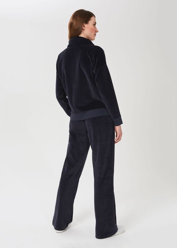 Hobbs Erin Velvet Trouser Midnight Navy