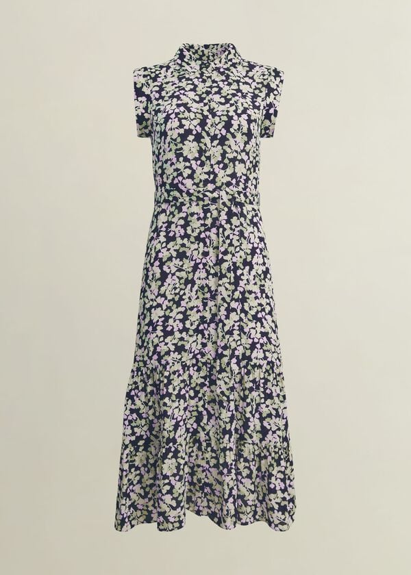 Hobbs Esme Dress Navy Multi