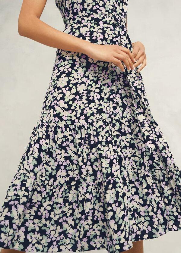 Hobbs Esme Dress Navy Multi