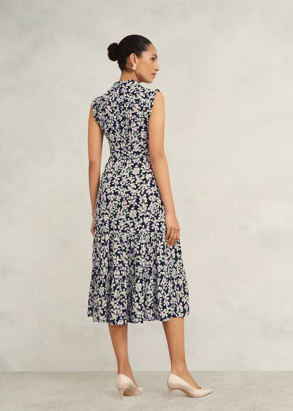 Hobbs Esme Dress Navy Multi