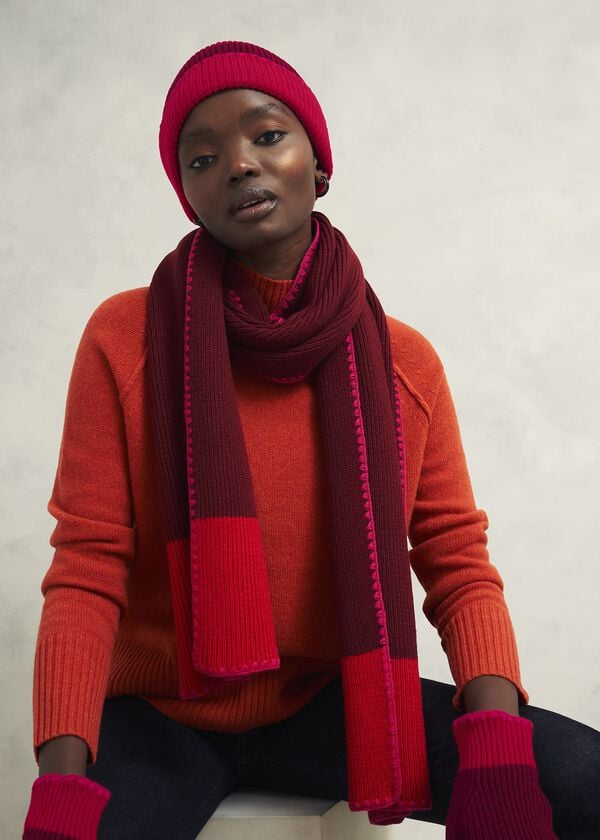 Hobbs Esme Scarf Rhubarb Red