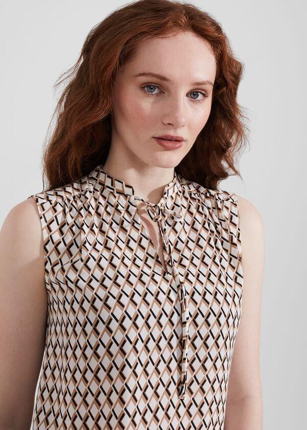 Hobbs Esmeralda Blouse Ivory Black
