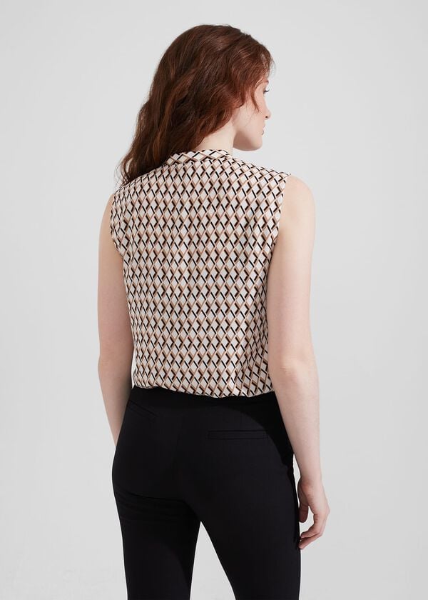 Hobbs Esmeralda Blouse Ivory Black