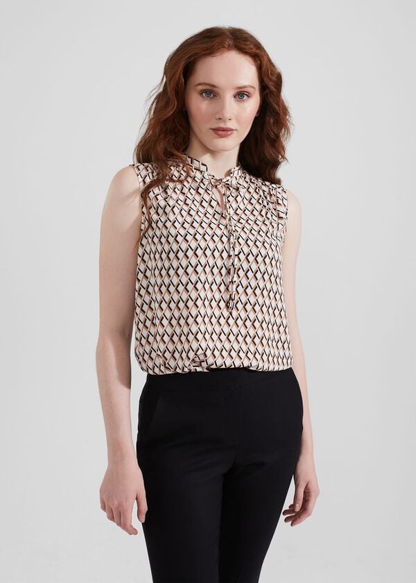 hobbs Esmeralda Blouse Ivory Black