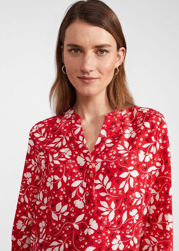 Hobbs Essie Blouse Red Multi
