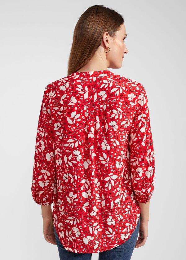 Hobbs Essie Blouse Red Multi
