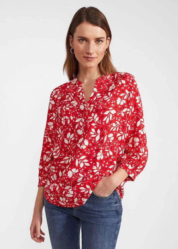 hobbs Essie Blouse Red Multi