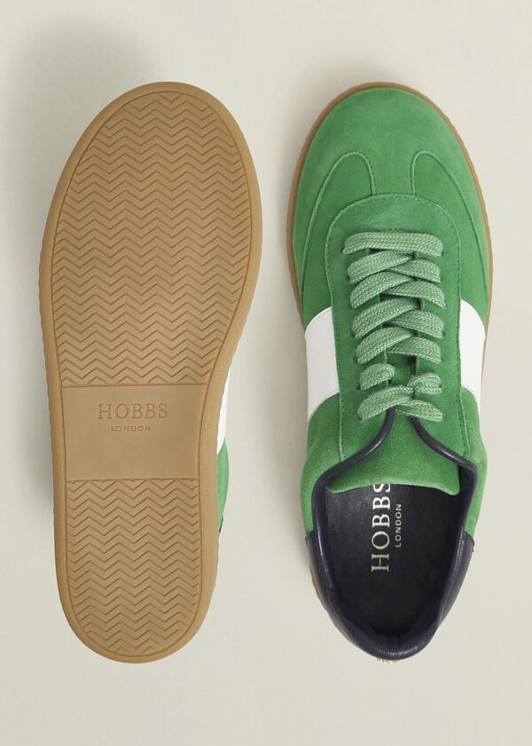 Hobbs Etta Suede Trainers Green Multi