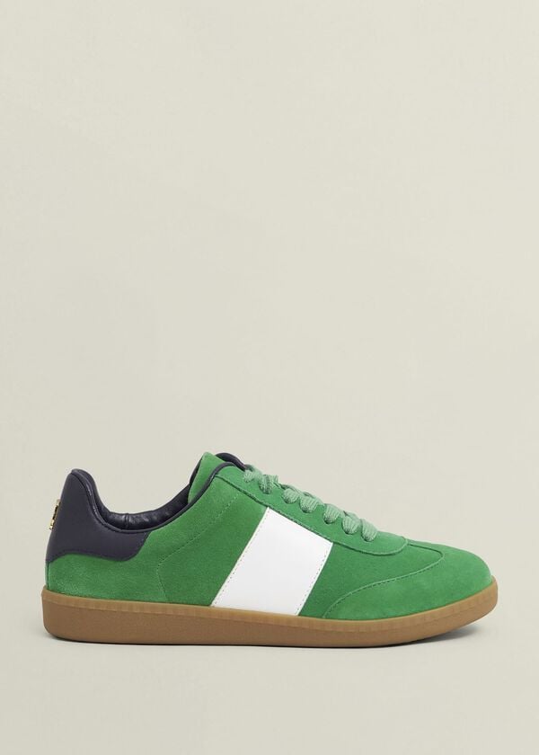 hobbs Etta Suede Trainers Green Multi