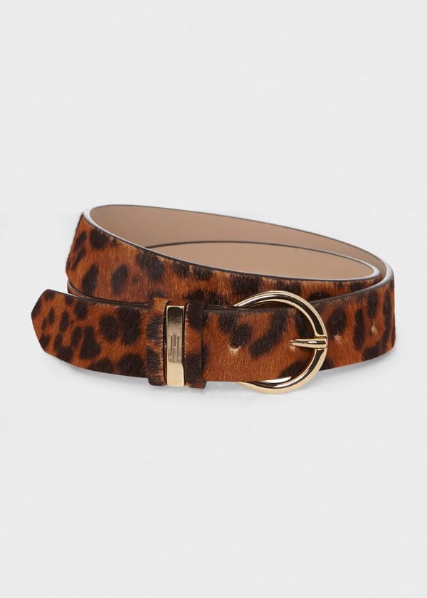Hobbs Eugenie Leather Belt Leopard