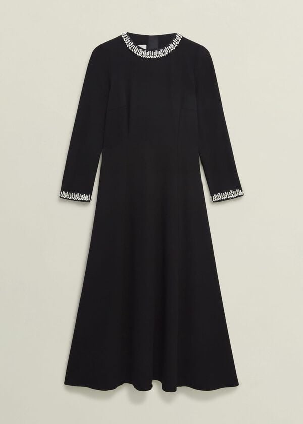 Hobbs Eugenie Trim Detail Dress Hobbs Black