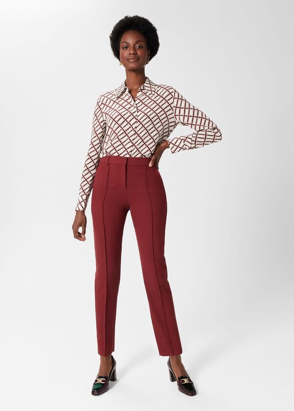 Hobbs Eva Printed Silk Blouse Ivory Multi