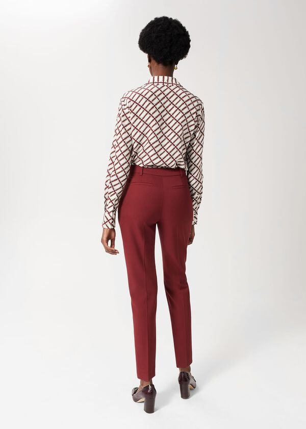 Hobbs Eva Printed Silk Blouse Ivory Multi