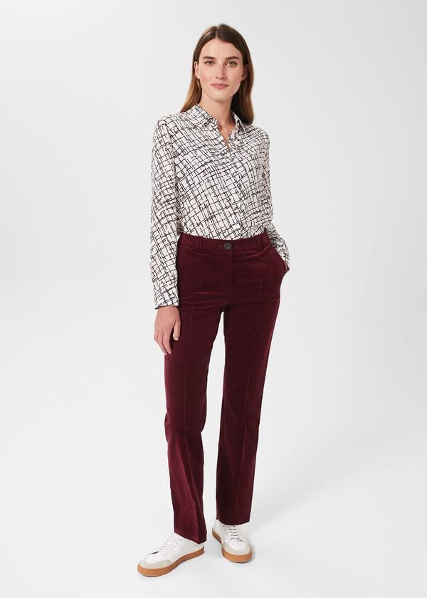 hobbs Eva Shirt Ivory Plum