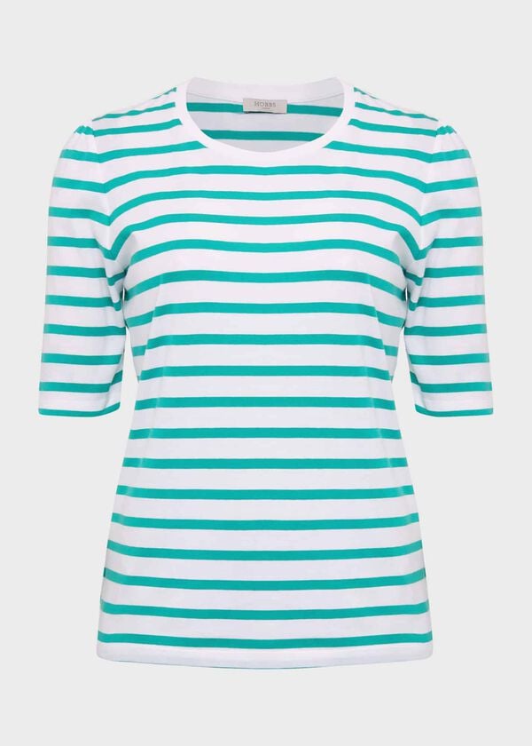 Hobbs Eva Stripe Top White Aruba
