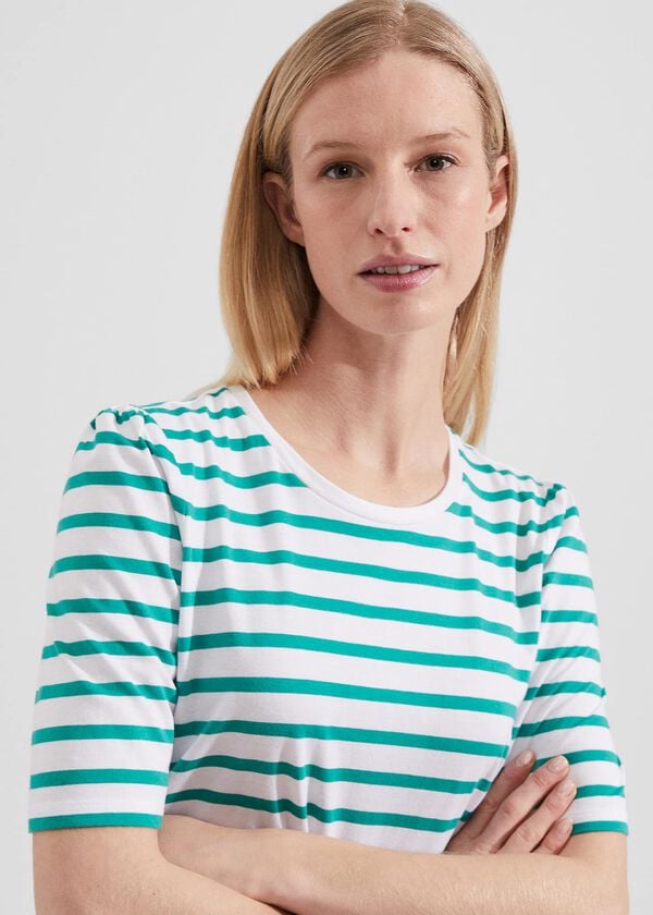 Hobbs Eva Stripe Top White Aruba