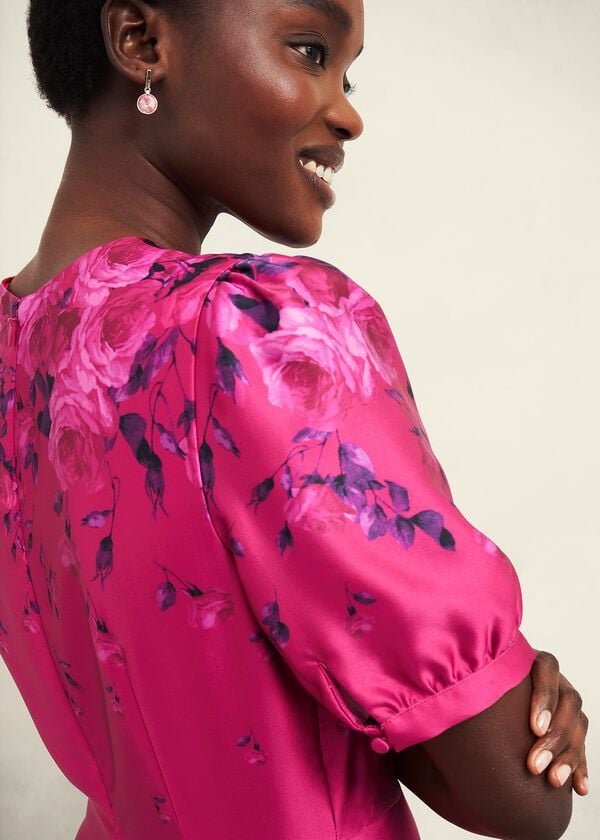 Hobbs Evangeline Dress Pink Multi