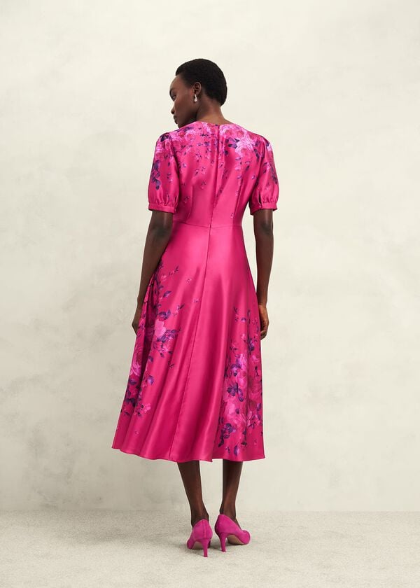 Hobbs Evangeline Dress Pink Multi