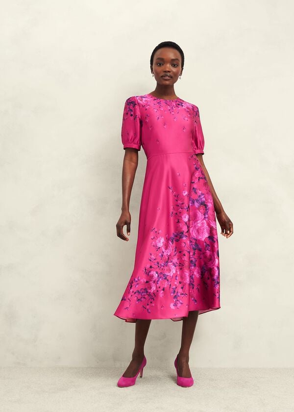 hobbs Evangeline Dress Pink Multi