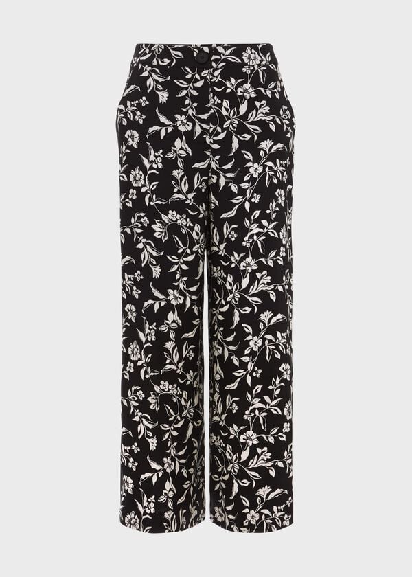 Hobbs Eve Crop Trousers Black Cream