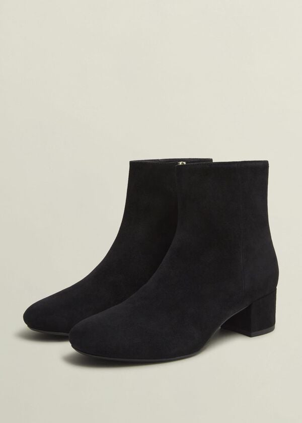 Hobbs Evelyn Suede Ankle Boots Black
