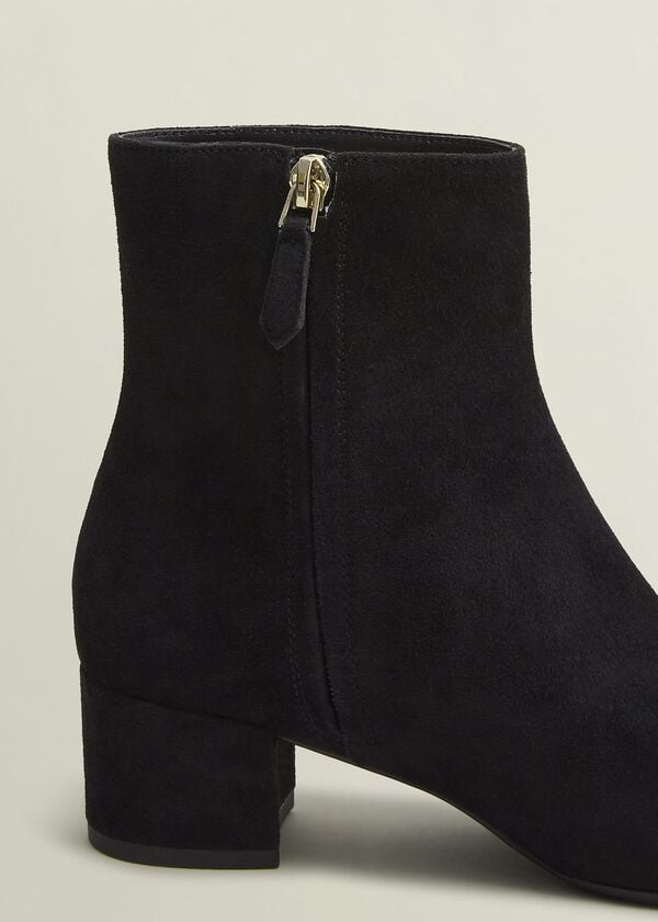 Hobbs Evelyn Suede Ankle Boots Black