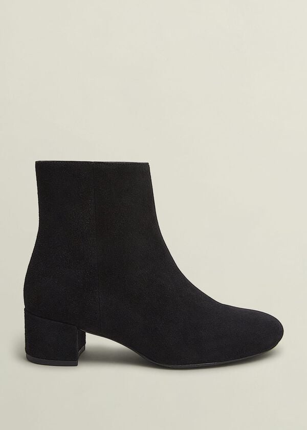 hobbs Evelyn Suede Ankle Boots Black