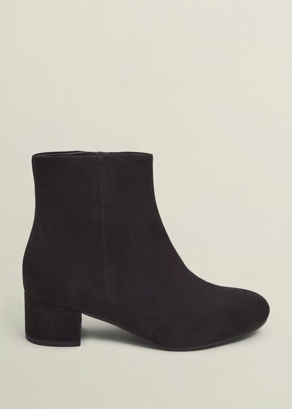 hobbs Evelyn Suede Ankle Boots Chocolate Brown