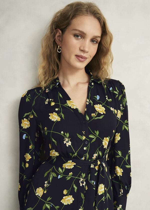 Hobbs Everly Dress Navy Multi