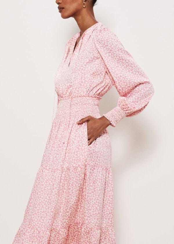 Hobbs Fairfax Dress Ivory Multi