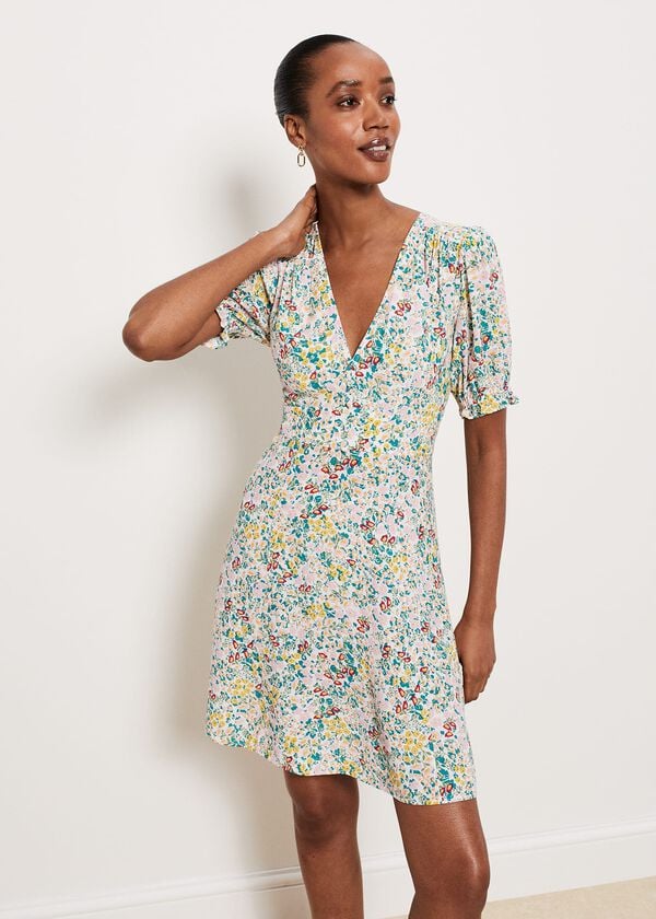 Hobbs Farley Dress Ivory Multi